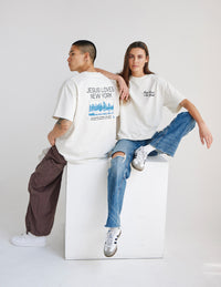 Jesus Loves New York Heavyweight Tee Christian Premium T-Shirt