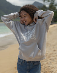 Jesus Saves Fog Grey Unisex Hoodie Christian Sweatshirt