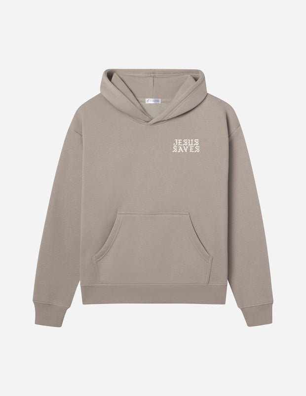 Jesus Saves Grey Unisex Hoodie Christian Sweatshirt