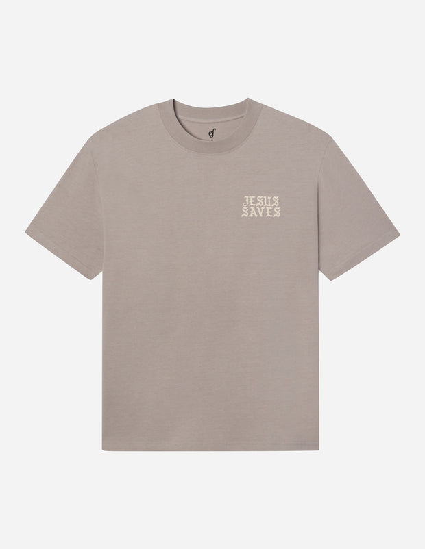 Jesus Saves Grey Unisex Tee Christian T-Shirt