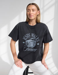 Jesus Walks Heavyweight Tee Premium Christian T-Shirt