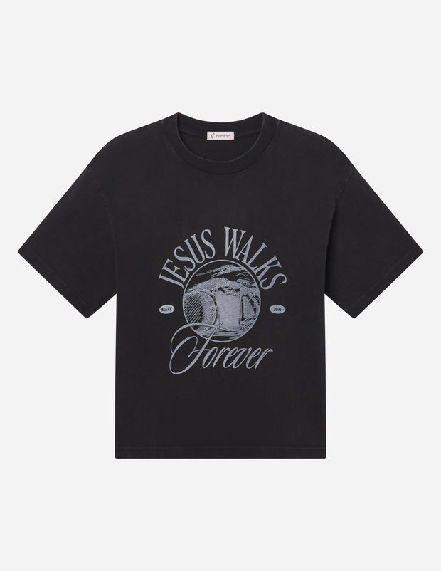 Jesus Walks Heavyweight Tee Premium Christian T-Shirt