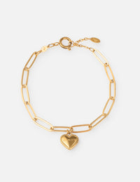 John 3:16 Heart Oversized Paperclip Chain Bracelet Christian Jewelry