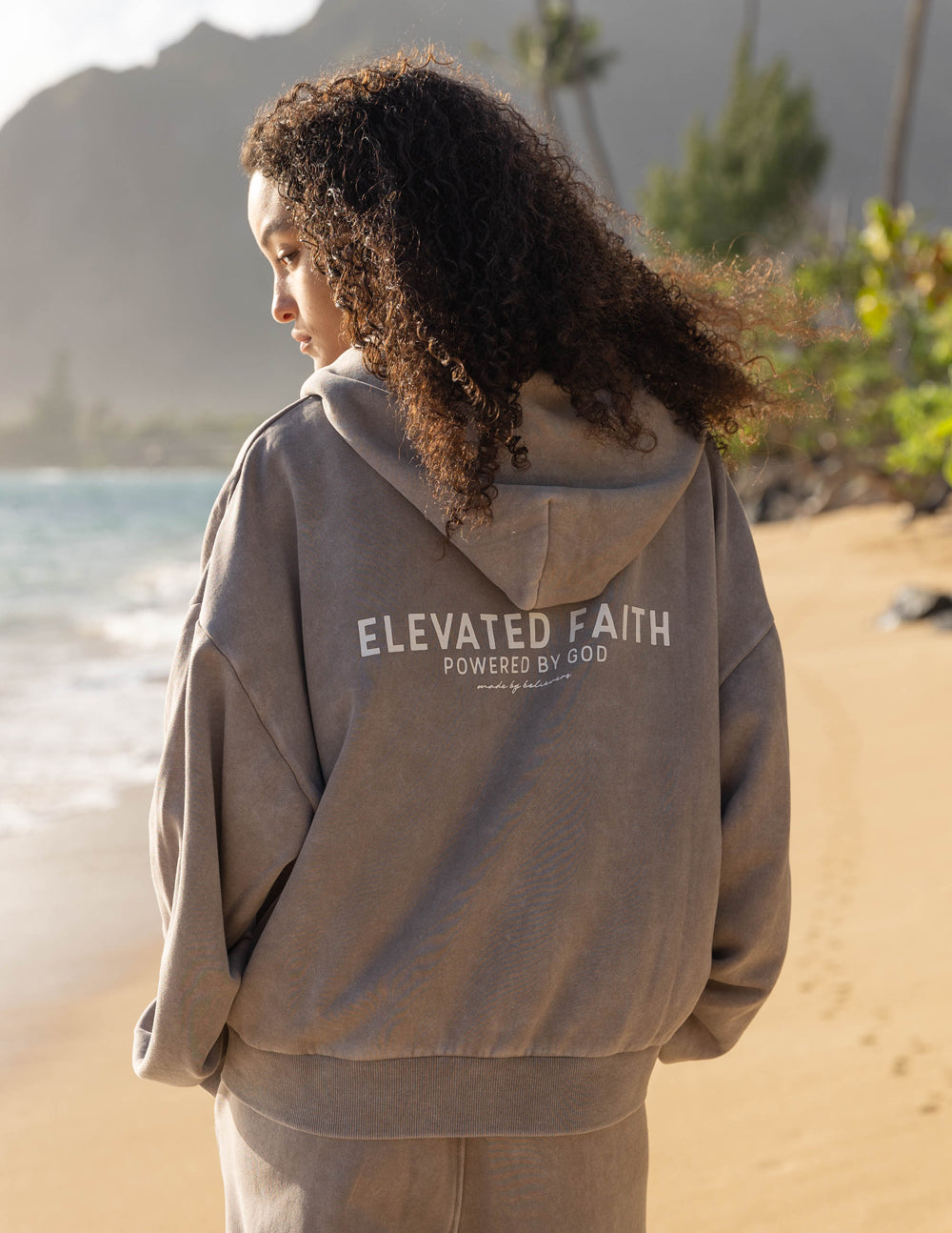 Kingdom Club Brown Full-Zip Hoodie | Christian Sweatshirt
