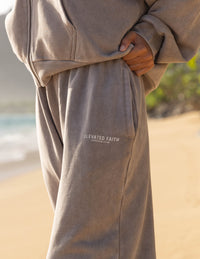 Elevated Faith Kingdom Club Brown Wide Leg Sweatpant Christian Sweatpant