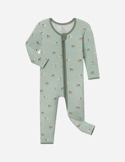 Lamb Bamboo Convertible Footed Onesie Christian 2-Way Zip Baby Sleeper