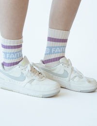 Logo Cream Socks Christian Accessories
