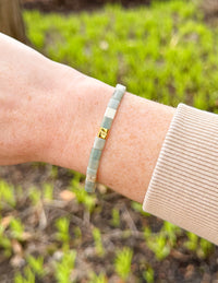 Logo Tile Letter Bracelet Christian Jewelry