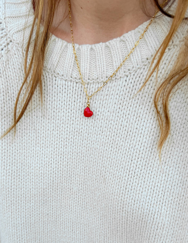 Love Paperclip Chain Necklace Christian Jewelry