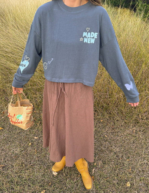 Made New Cropped Long Sleeve Women's Tee Christian T-Shirt