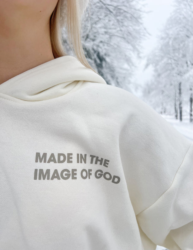 Made in the Image of God Cream Hoodie Christian Sweatshirt