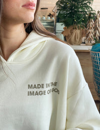Made in the Image of God Cream Hoodie Christian Sweatshirt