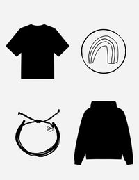 Mystery Bundle Christian Tee Hoodie String Bracelet 10 Random Stickers