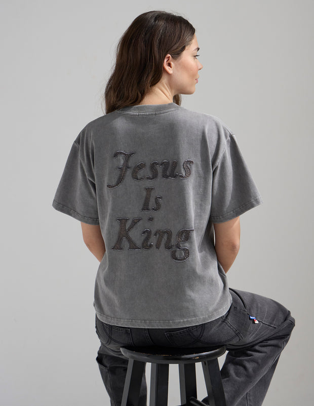 Not Sorry Jesus Is King Heavyweight Tee Premium Christian T-Shirt