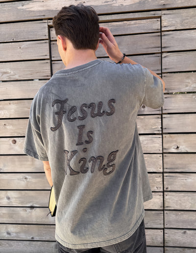 Not Sorry Jesus Is King Heavyweight Tee Premium Christian T-Shirt