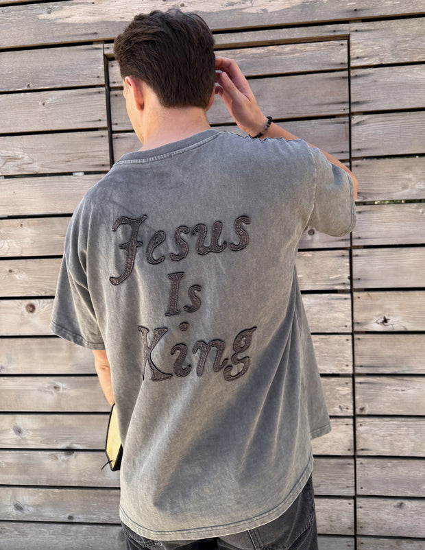 Not Sorry Jesus Is King Heavyweight Tee Premium Christian T-Shirt