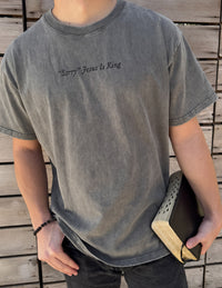 Not Sorry Jesus Is King Heavyweight Tee Premium Christian T-Shirt