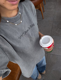 Not Sorry Jesus Is King Heavyweight Tee Premium Christian T-Shirt