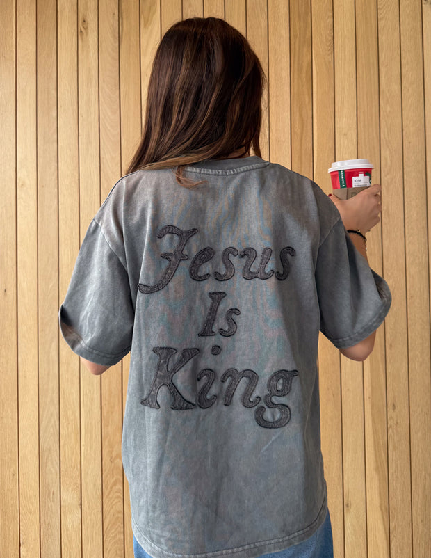Not Sorry Jesus Is King Heavyweight Tee Premium Christian T-Shirt
