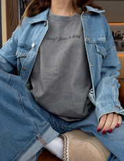 Not Sorry Jesus Is King Heavyweight Tee Premium Christian T-Shirt