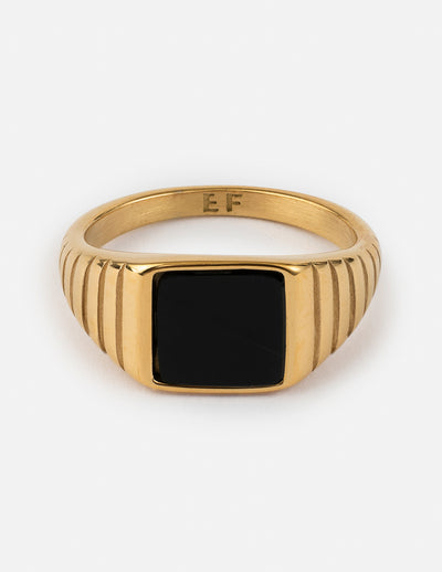 Onyx Signet Ring Christian Jewelry
