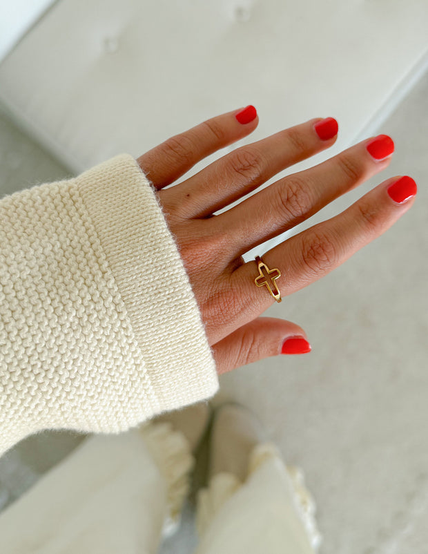 Open Cross Ring Christian Jewelry
