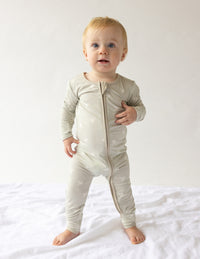Peace Bamboo Convertible Footed Onesie Christian 2-Way Zip Baby Sleeper