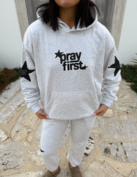 Pray First Unisex Hoodie Christian Sweatshirt