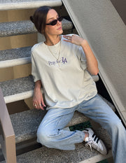 Pray for Los Angeles Heavyweight Tee Christian Premium T-Shirt