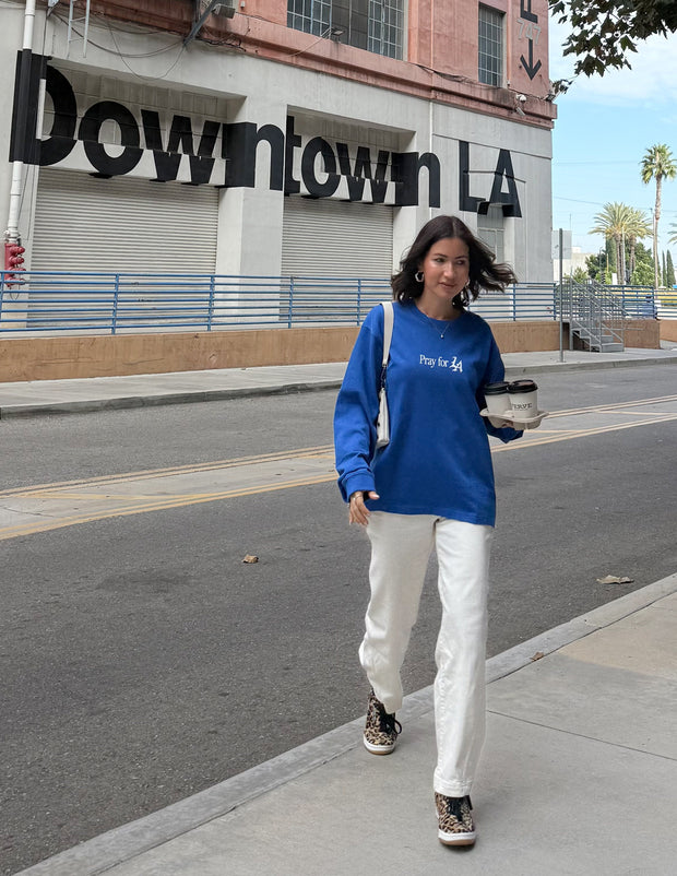 Pray for Los Angeles Long Sleeve Heavyweight Tee Christian Premium T-Shirt