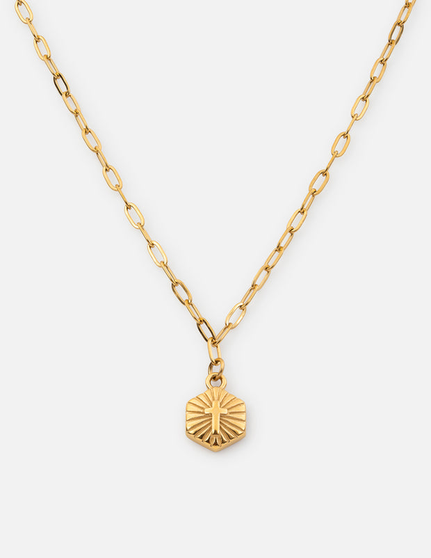 Radiant Cross Necklace Christian Jewelry