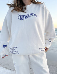 Run the Race Unisex Crewneck Christian Sweatshirt