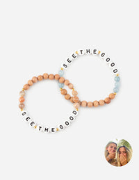 Elevated Faith See The Good x Tess and Sarah Friendship Pack Christian Letter Bracelet
