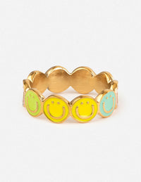 Smiley Enamel Ring Christian Jewelry