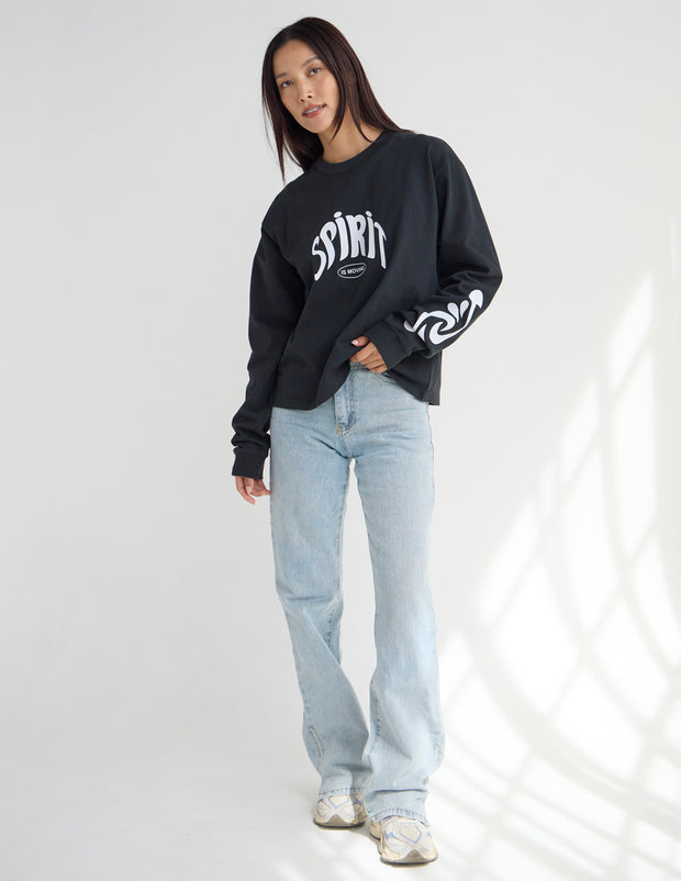 Spirit Is Moving Long Sleeve Heavyweight Tee Christian T-Shirt