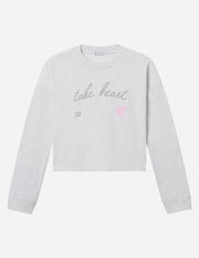 Take Heart Cropped Long Sleeve Women's Tee Christian T-Shirt
