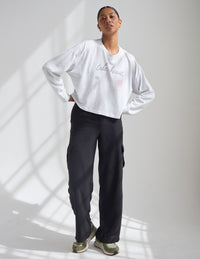 Take Heart Cropped Long Sleeve Women's Tee Christian T-Shirt