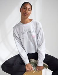 Take Heart Cropped Long Sleeve Women's Tee Christian T-Shirt