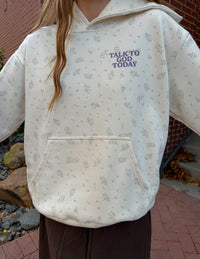 Talk to God Allover Wildflower Unisex Hoodie Christian Sweatshirt