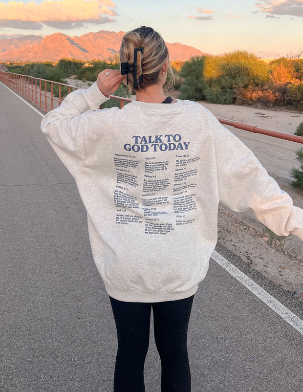 Talk to God Unisex Crewneck Christian Sweatshirt