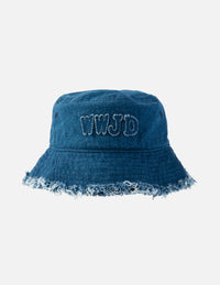 WWJD Denim Kids Bucket Hat Christian Children's Accessories