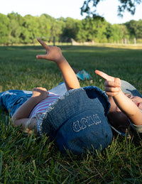 WWJD Denim Kids Bucket Hat Christian Children's Accessories