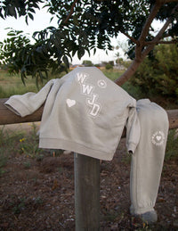 WWJD Varsity Kids Crewneck Christian Children's Sweatshirt