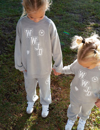 WWJD Varsity Kids Crewneck Christian Children's Sweatshirt