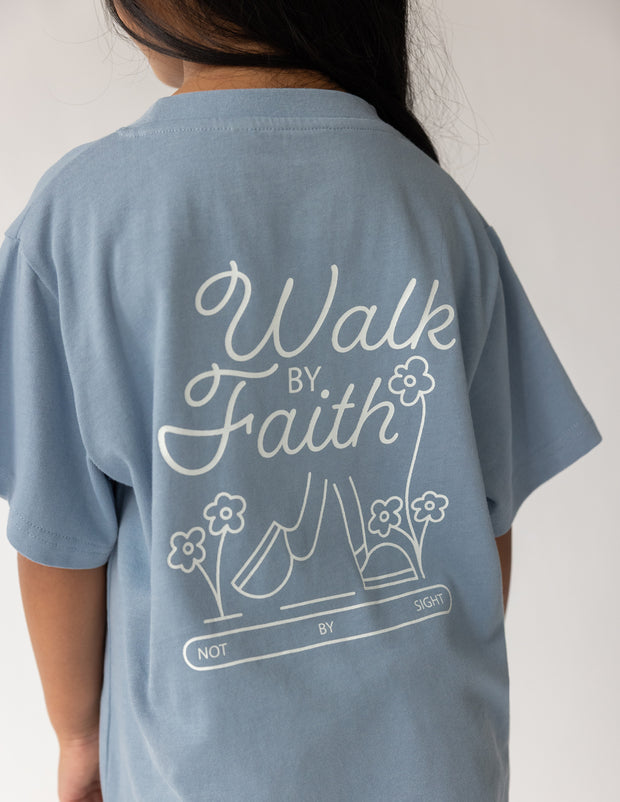 Walk by Faith Kids Tee Christian Children's T-Shirt