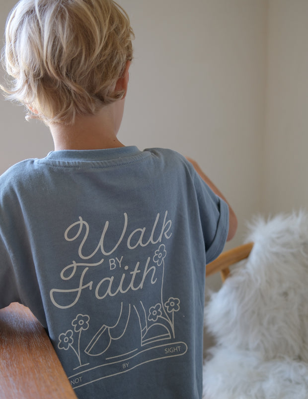 Walk by Faith Kids Tee Christian Children's T-Shirt