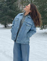 Elevated Faith What a Friend In Jesus Denim Jacket Christian Jacket