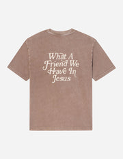 What a Friend in Jesus Brown Unisex Tee Christian T-Shirt