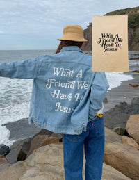 What a Friend in Jesus Bundle What a Friend in Jesus Denim Jacket What a Friend in Jesus Tapestry