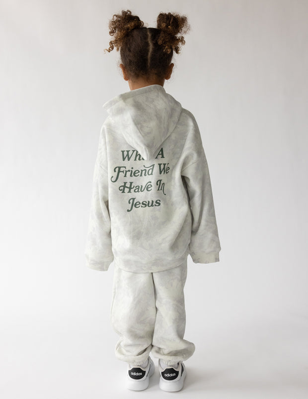 What a Friend in Jesus Camo Kids Hoodie Christian Children's Sweatshirt